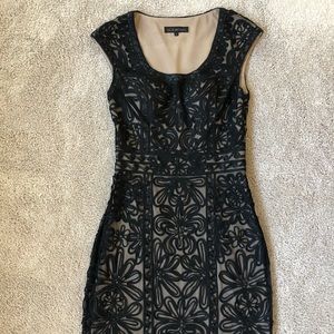 Sue Wong $268 Short Black Embroidered Dress Sz 2